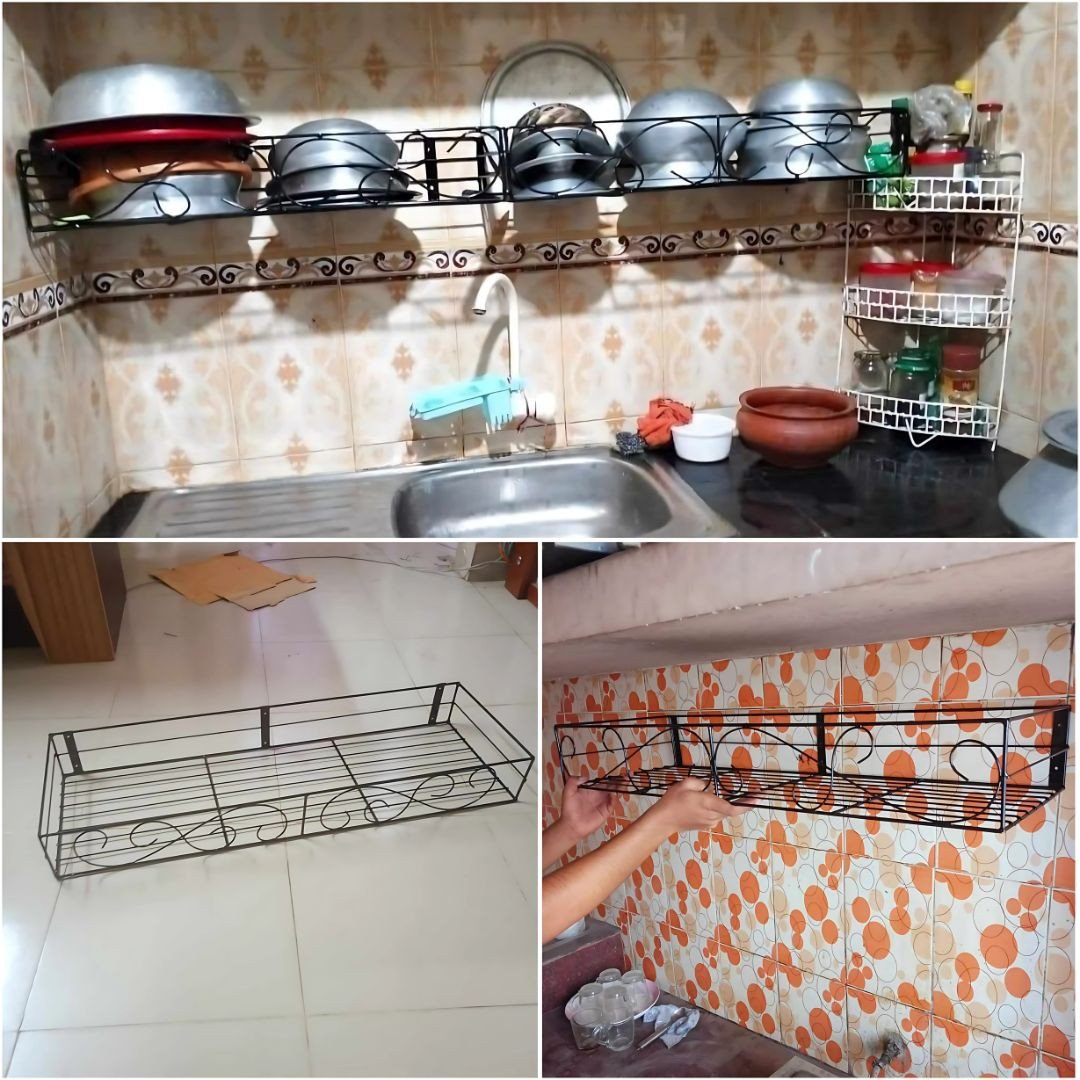 New kitchen hanging shelf